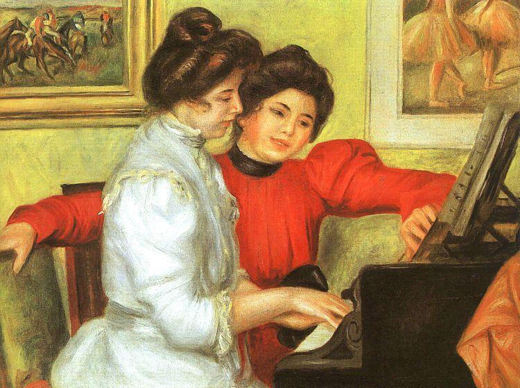 Pierre Renoir Yvonne and Christine Lerolle Playing the Piano oil painting picture